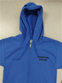 Blue zipper hoodie